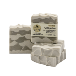Handcrafted face Soap CLEOPATRA with Dead Sea Mud, Olive Aroma & Sweet Vanilla Notes