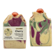 Exfoliating Face Soap CHERRY with Cherry Powder & Amaretto Scent