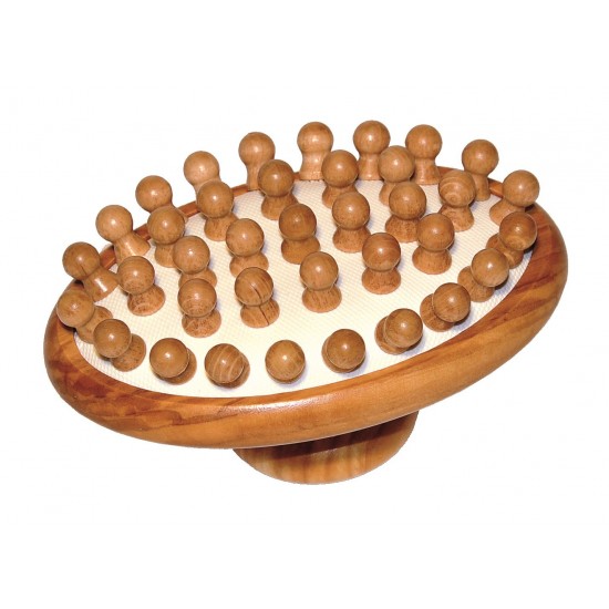 Anti-Cellulite Brush Made from Oiled Olive Wood And Balms